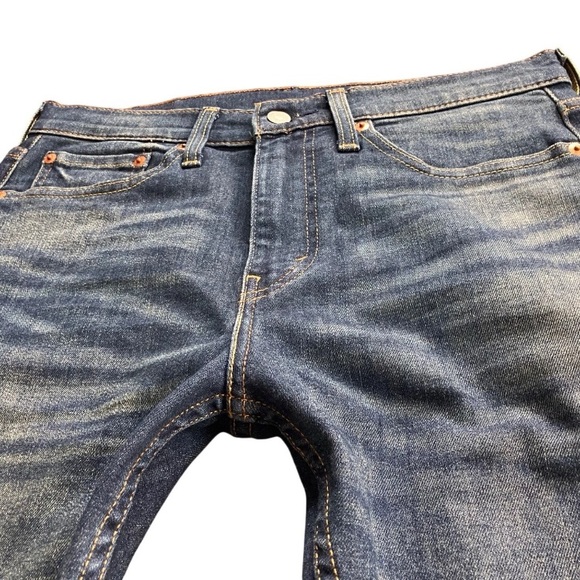 Levi’s 510 Skinny Jeans W31 Tag Actual 32x24.5 Cropped Dark Wash Rolled Hem - Picture 7 of 16